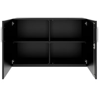 Armoire à portes battantes PRO | 2 OH, 800 - 1200 x 770 mm, fermeture amortie, noir