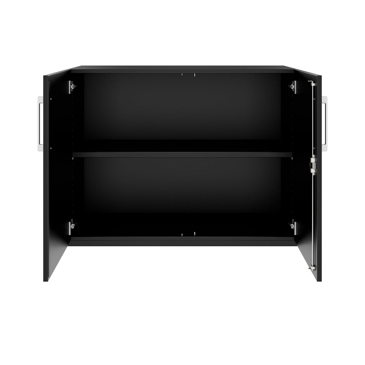 PRO hinged door cabinet | 2 OH, 800 - 1200 x 770 mm, soft close, black - 3 Lightbox Main Image