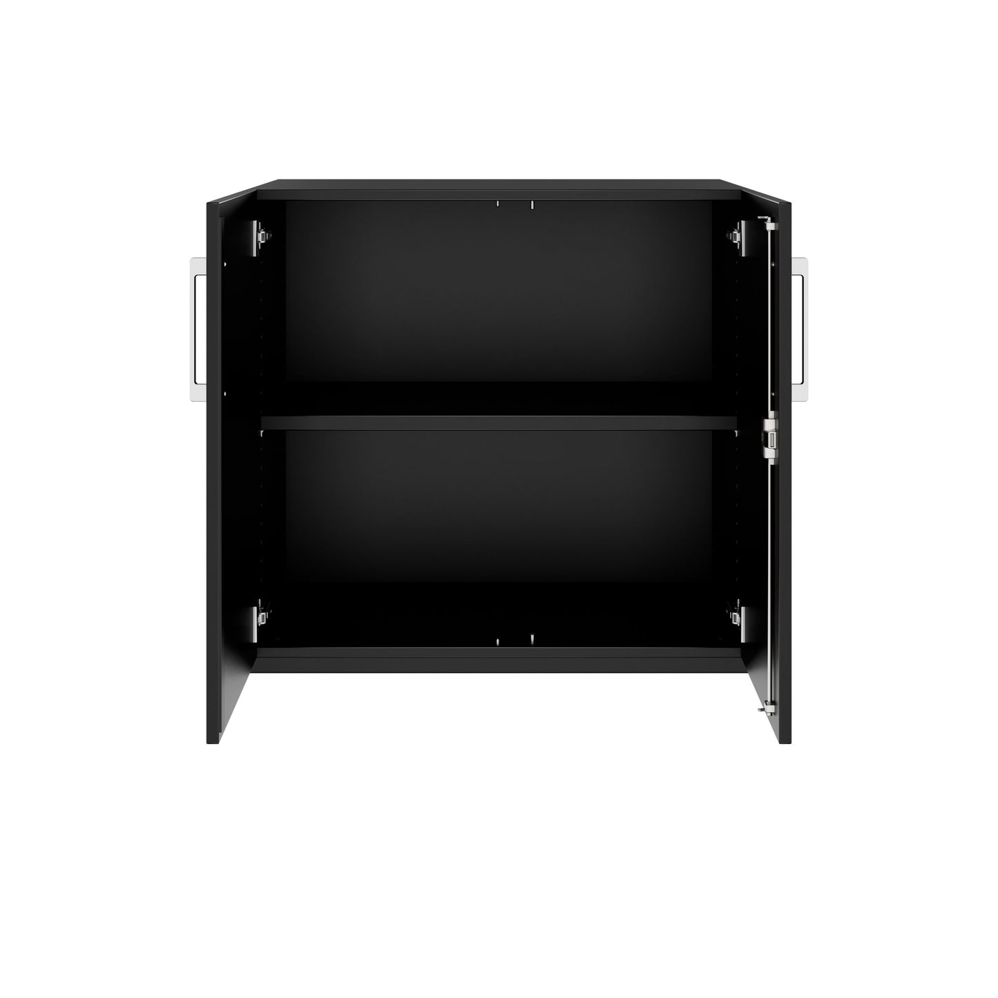 Armoire à portes battantes PRO | 2 OH, 800 - 1200 x 770 mm, fermeture amortie, noir