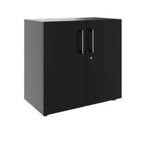 Armoire à portes battantes PRO | 2 OH, 800 - 1200 x 770 mm, fermeture amortie, noir