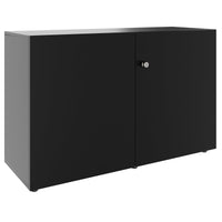 Armoire à portes battantes PRO | 2 OH, 800 - 1200 x 770 mm, fermeture amortie, noir