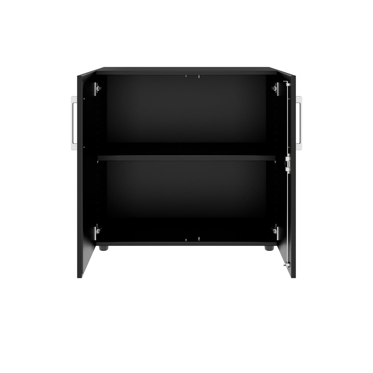 Armoire à portes battantes PRO | 2 OH, 800 - 1200 x 770 mm, fermeture amortie, noir