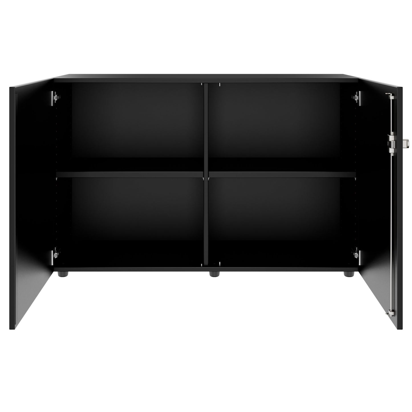 Armoire à portes battantes PRO | 2 OH, 800 - 1200 x 770 mm, fermeture amortie, noir