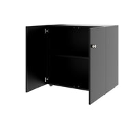 Armoire à portes battantes PRO | 2 OH, 800 - 1200 x 770 mm, fermeture amortie, noir