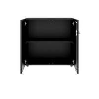 Armoire à portes battantes PRO | 2 OH, 800 - 1200 x 770 mm, fermeture amortie, noir