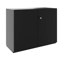 Armoire à portes battantes PRO | 2 OH, 800 - 1200 x 770 mm, fermeture amortie, noir