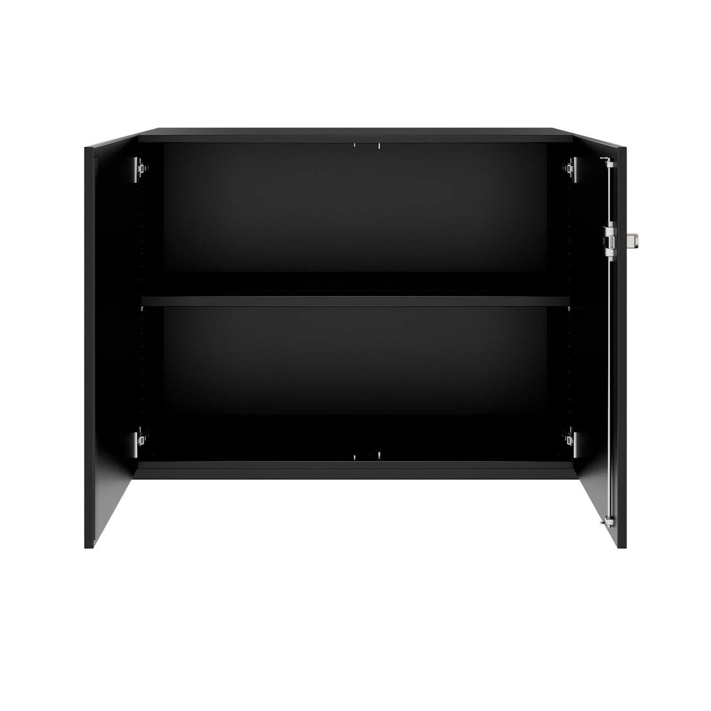 Armoire à portes battantes PRO | 2 OH, 800 - 1200 x 770 mm, fermeture amortie, noir