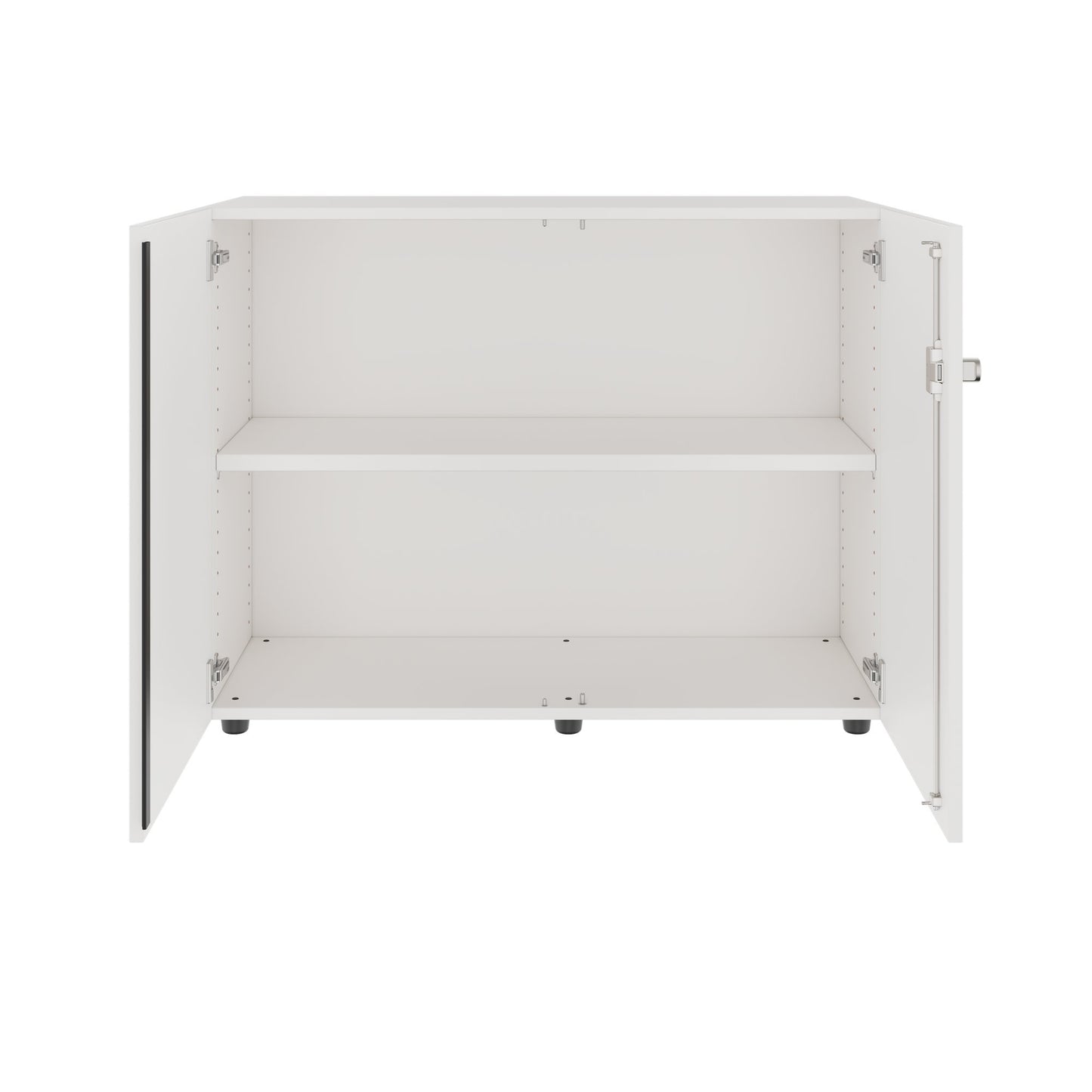 PRO Flügeltürenschrank | 2 OH, 800 - 1200 x 770 mm, Soft-Close, Weiss