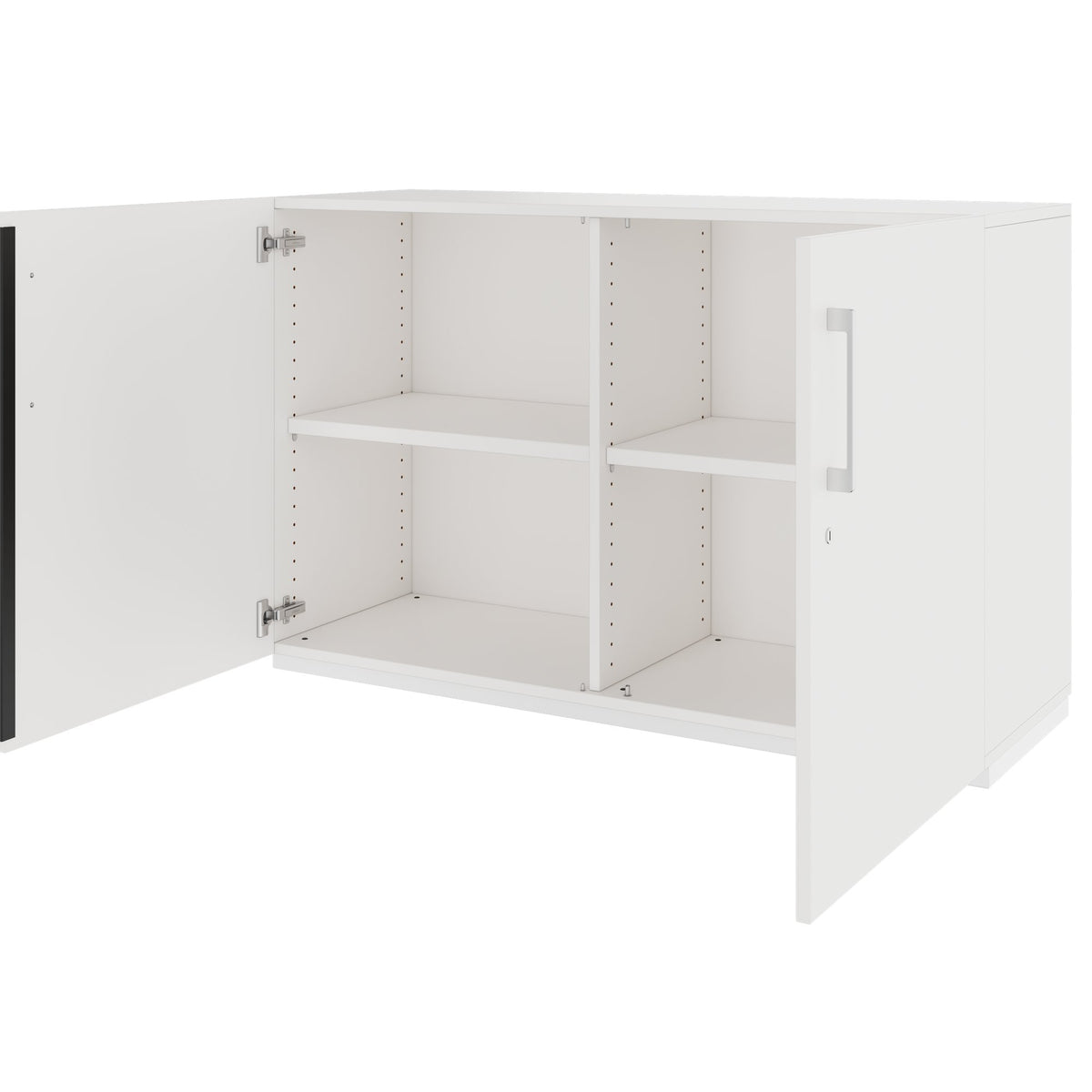PRO hinged door cabinet | 2 OH, 800 - 1200 x 770 mm, soft close, white - 4 Lightbox Main Image