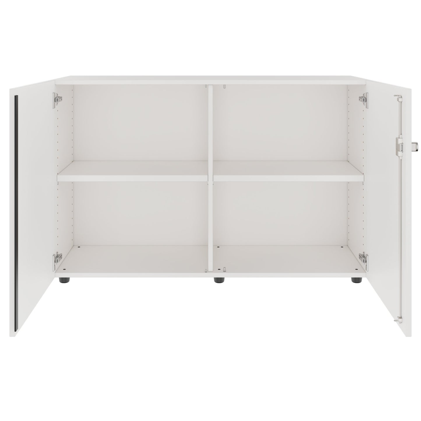 Armoire à portes battantes PRO | 2 OH, 800 - 1200 x 770 mm, fermeture amortie, blanc