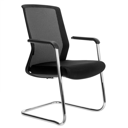 Chaise cantilever NETKON | Dos en maille, noir