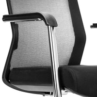 NETKON cantilever chair | Mesh back, black