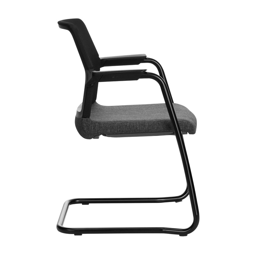 WIND cantilever chair | Mesh back, stackable, polyester cover LUCIA