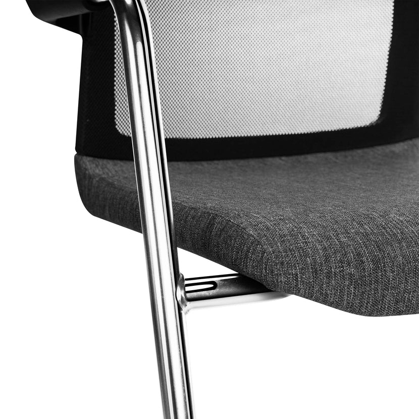 WIND cantilever chair | Mesh back, stackable, polyester cover LUCIA