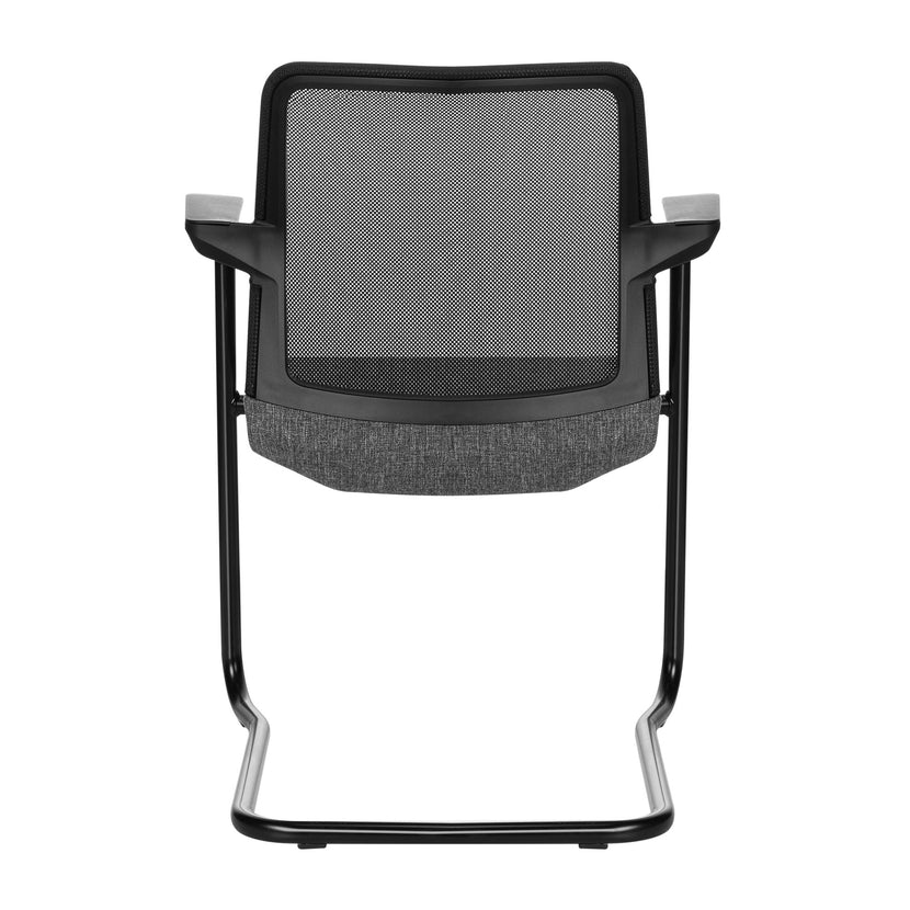 WIND cantilever chair | Mesh back, stackable, polyester cover LUCIA