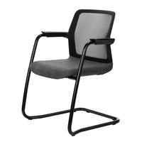 WIND cantilever chair | Mesh back, stackable, wool covers VELITO / SYNERGY