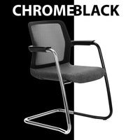 WIND cantilever chair | Mesh back, stackable, wool covers VELITO / SYNERGY