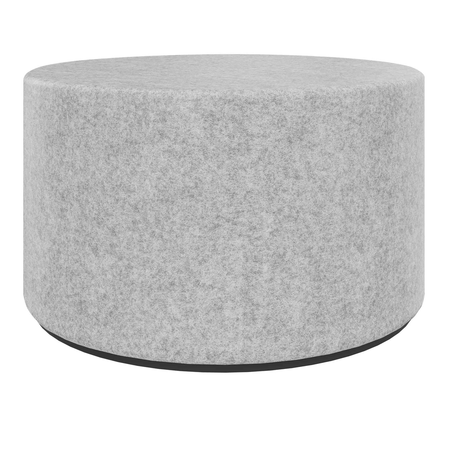 GIRO Pouf / Stool | Ø 600 mm, seat height 350 mm, VELITO - GV08 - Light gray mottled