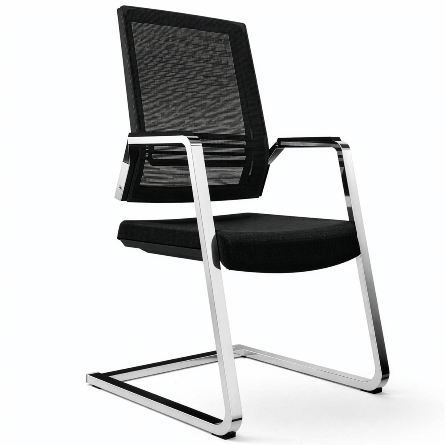 GT-1 Freischwinger | Armlehnen, Netzrücken, Lordosenstütze, Schwarz