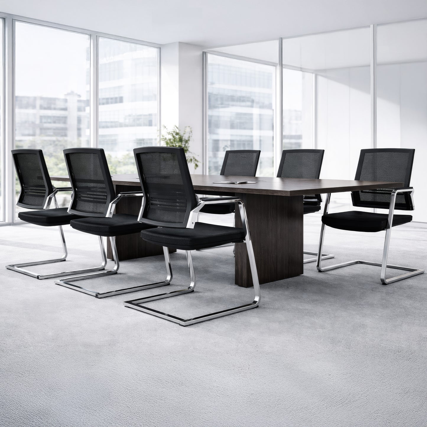 GT-1 Freischwinger | Braccioli, la parte posteriore della mesh, supporto lordosi, nero