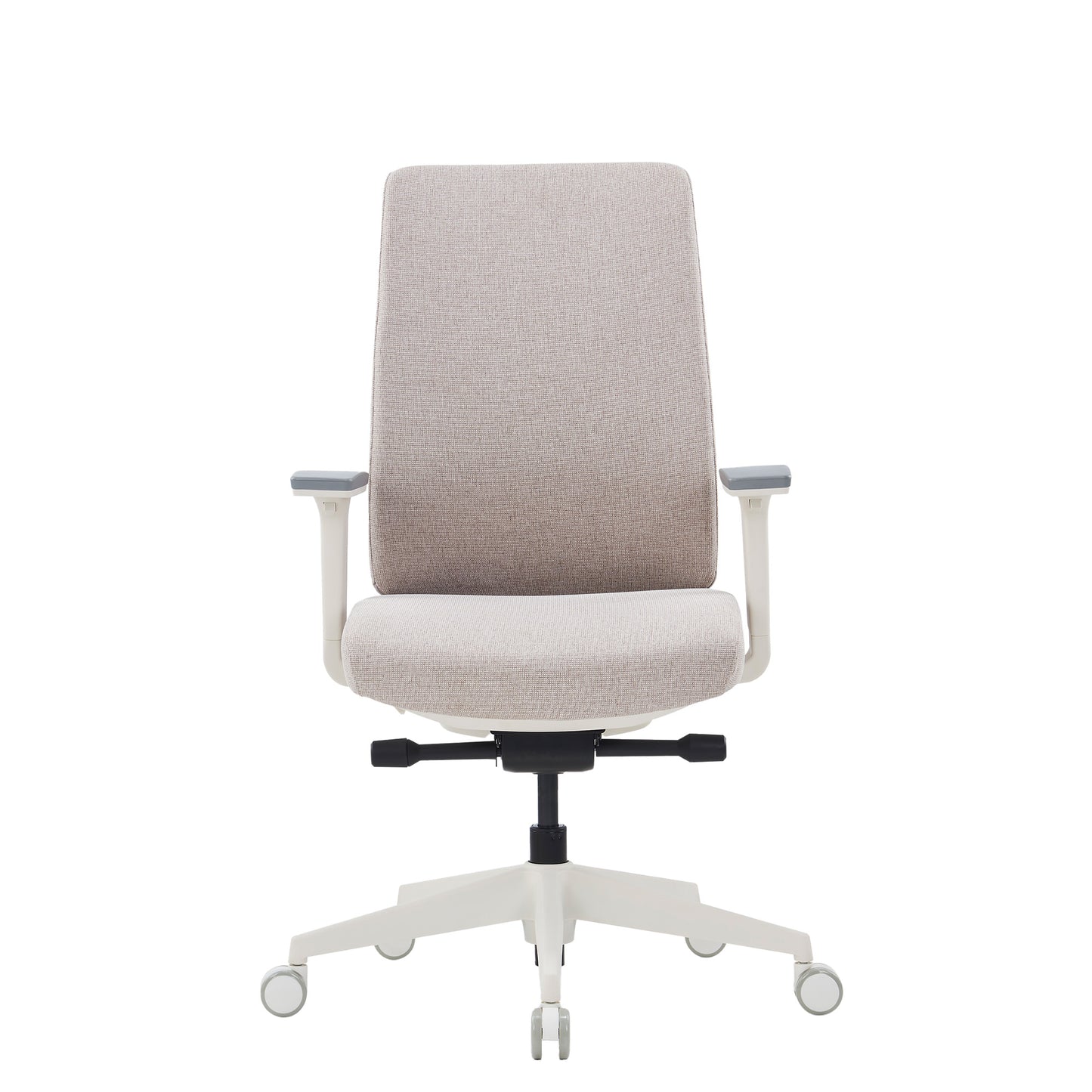 HARDY Bürodrehstuhl | Synchronmechanik, 3D-Armlehnen, Grau-Weiß