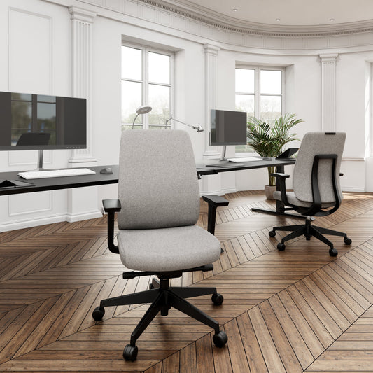 Hardy office swivel chair | Synchronous mechanics, 3D armrests, gray