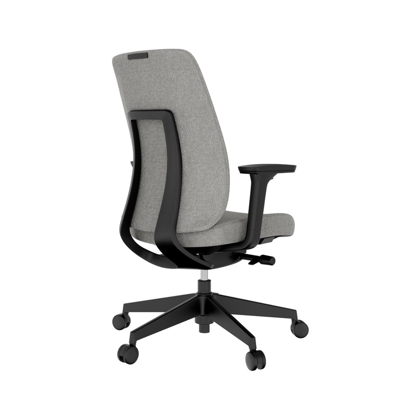 Chaise de bureau pivotante HARDY | mécanisme synchrone, accoudoirs 3D, gris  - 5 Main Image