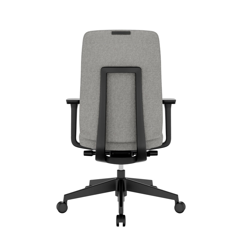 Chaise de bureau pivotante HARDY | mécanisme synchrone, accoudoirs 3D, gris  - 6 Main Image