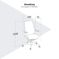 Hardy office swivel chair | Synchronous mechanics, 3D armrests, black