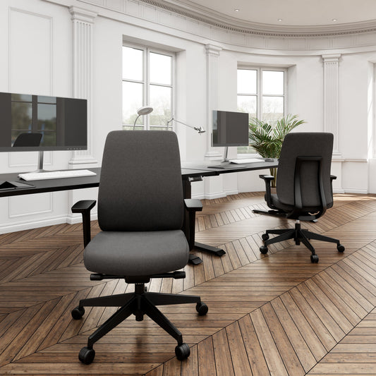 HARDY Bürodrehstuhl | Synchronmechanik, 3D-Armlehnen, Schwarz