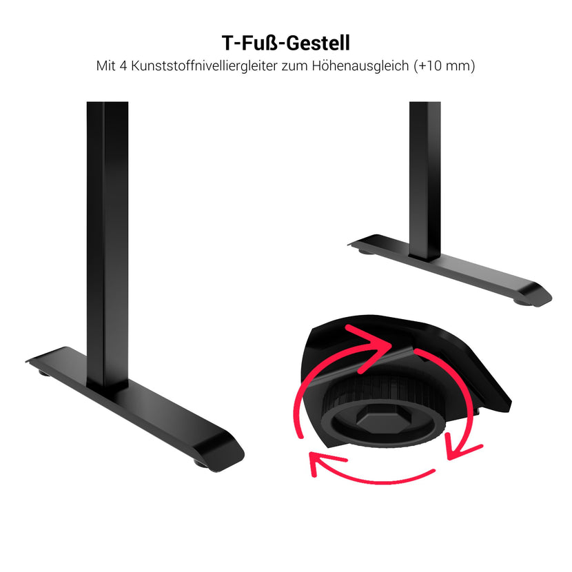 STATION Schreibtisch | 1150 x 590 mm, elektrisch höhenverstellbar, induktives Ladegerät, Glastischplatte, Weiss