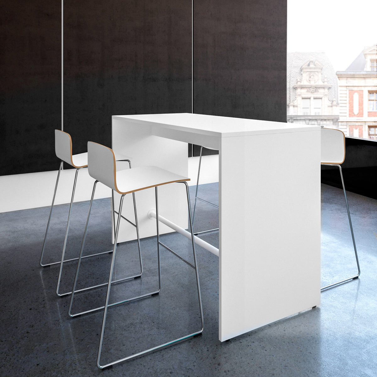 LIGHT high table | 1600 - 1800 mm, gray northern oak - 8 Lightbox Main Image