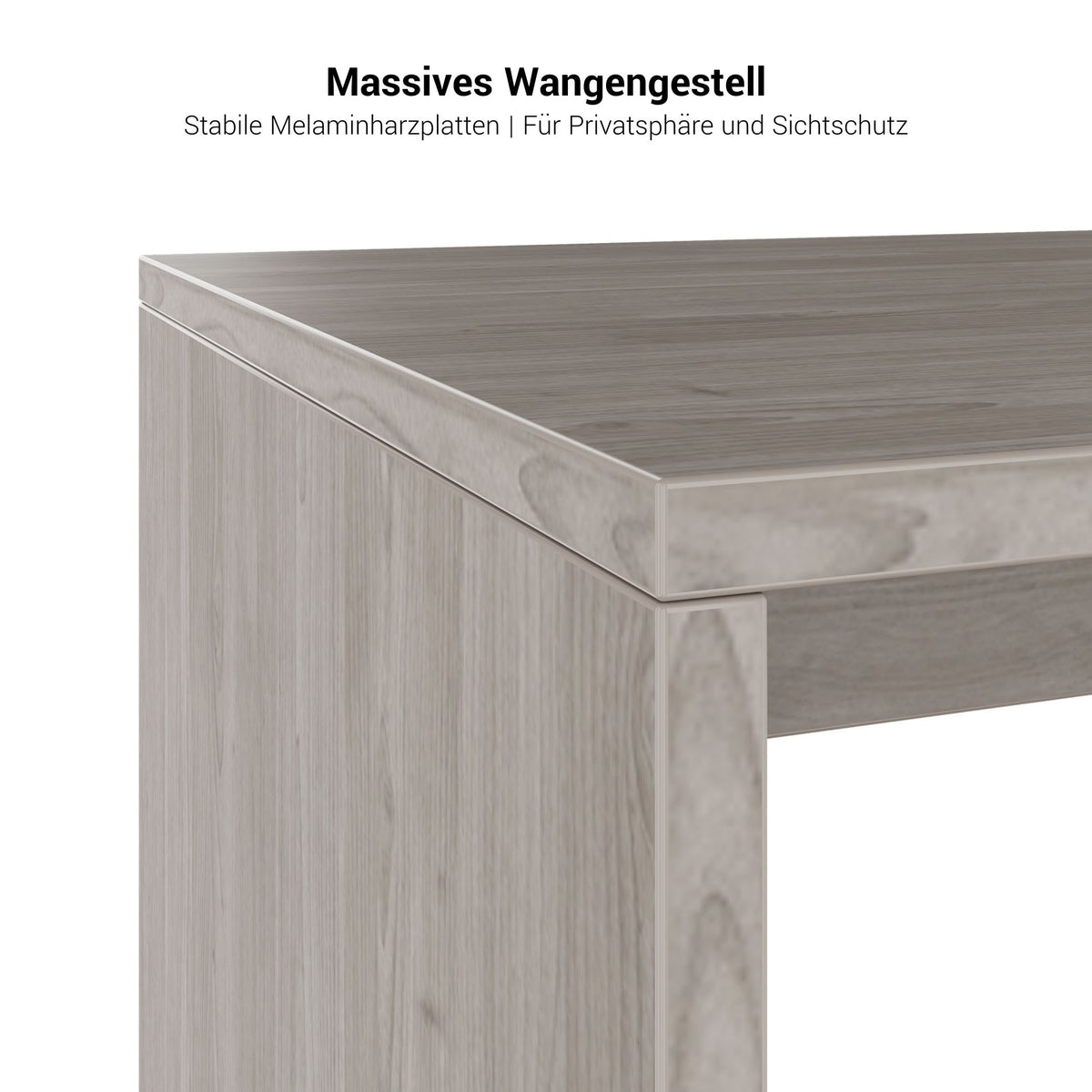 LIGHT high table | 1600 - 1800 mm, gray northern oak - 5 Lightbox Main Image