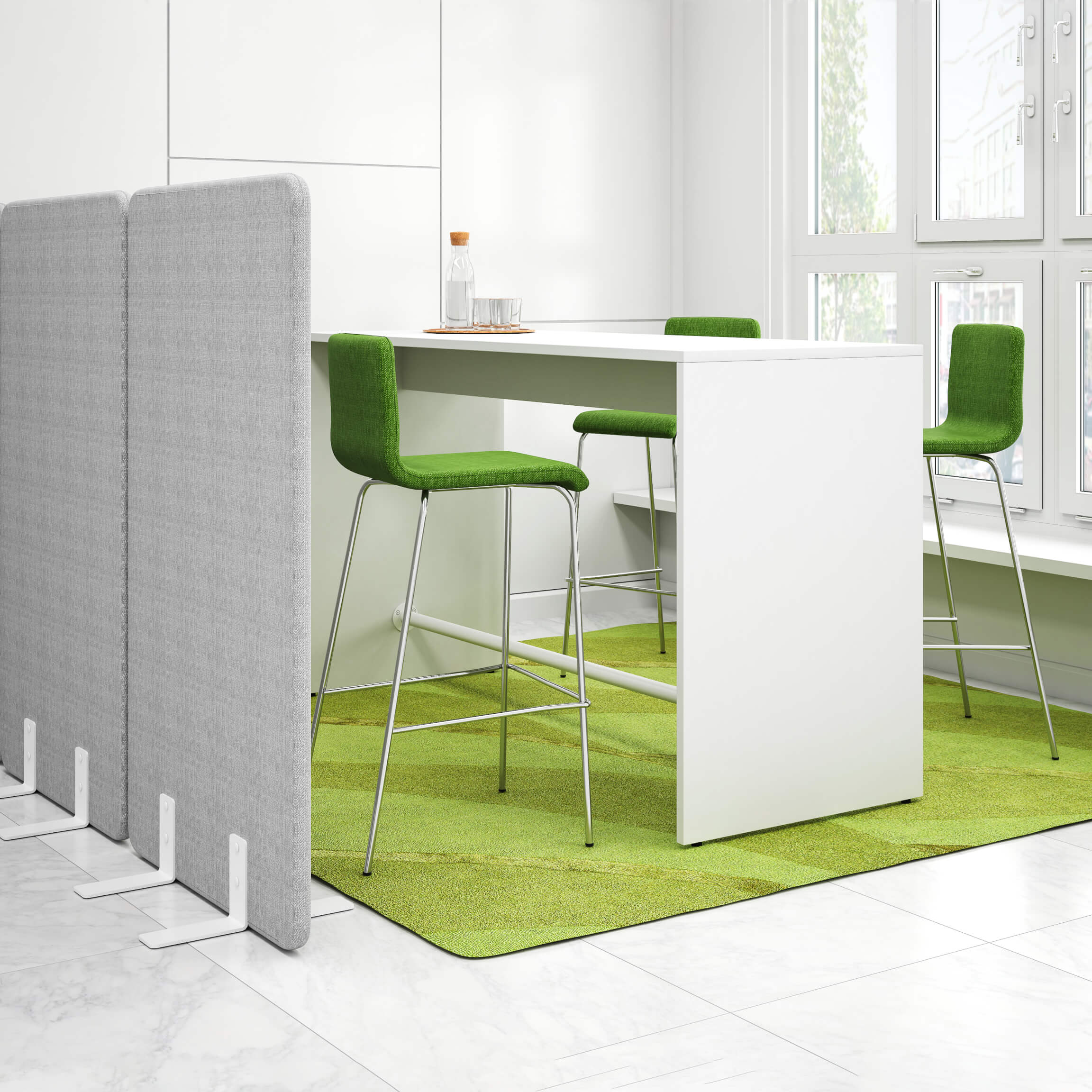 LIGHT high table | 1600 - 1800 mm, pearl gray