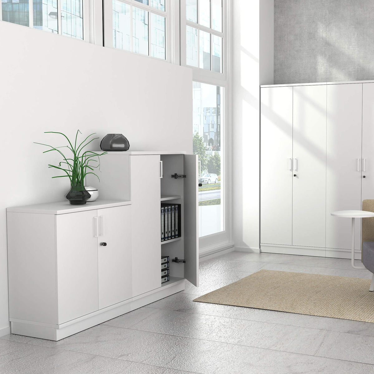 UNI Base in legno | 1200 mm, bianco  - 3 Lightbox Main Image