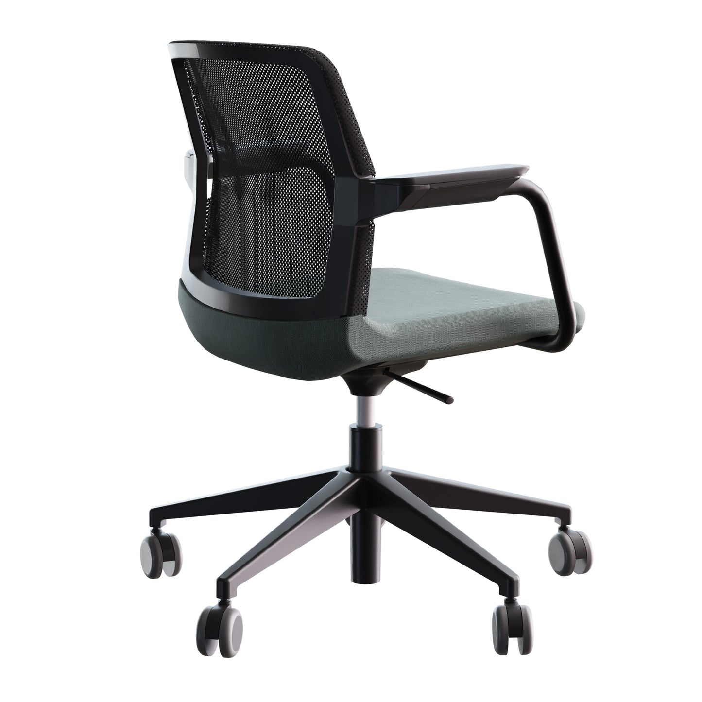 WIND Drehstuhl rollbar | Höhenverstellbar, Netzrücken, Polyesterbezug BERTA - Mint