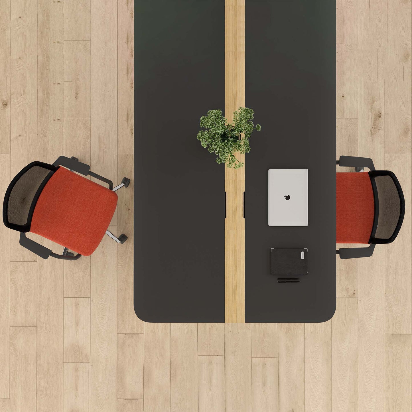 WIND Drehstuhl rollbar | Höhenverstellbar, Netzrücken, Polyesterbezug BERTA - Mint