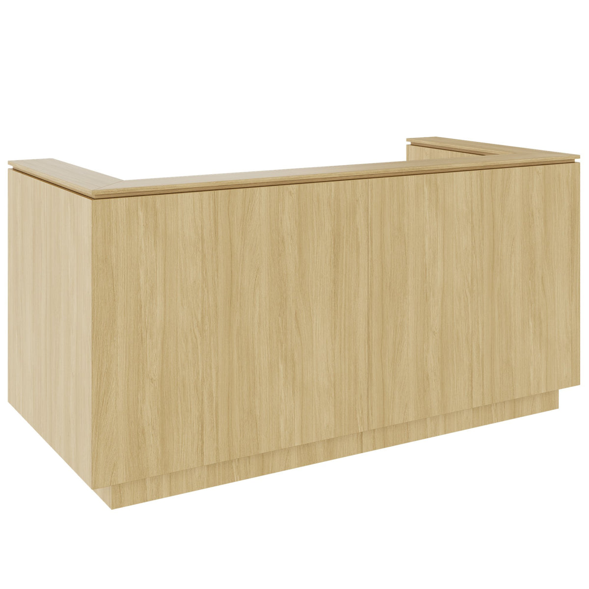 ICE Empfangstheke | 2204 x 1022 mm, Echtholzfurnier Eiche - 3 Lightbox Main Image