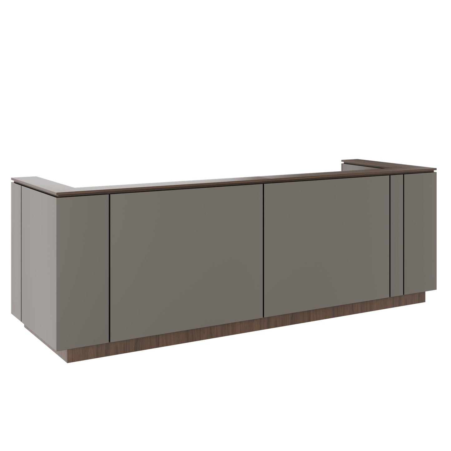 ICE Contatore della reception | 3214 x 1022 mm, grigio cubanite