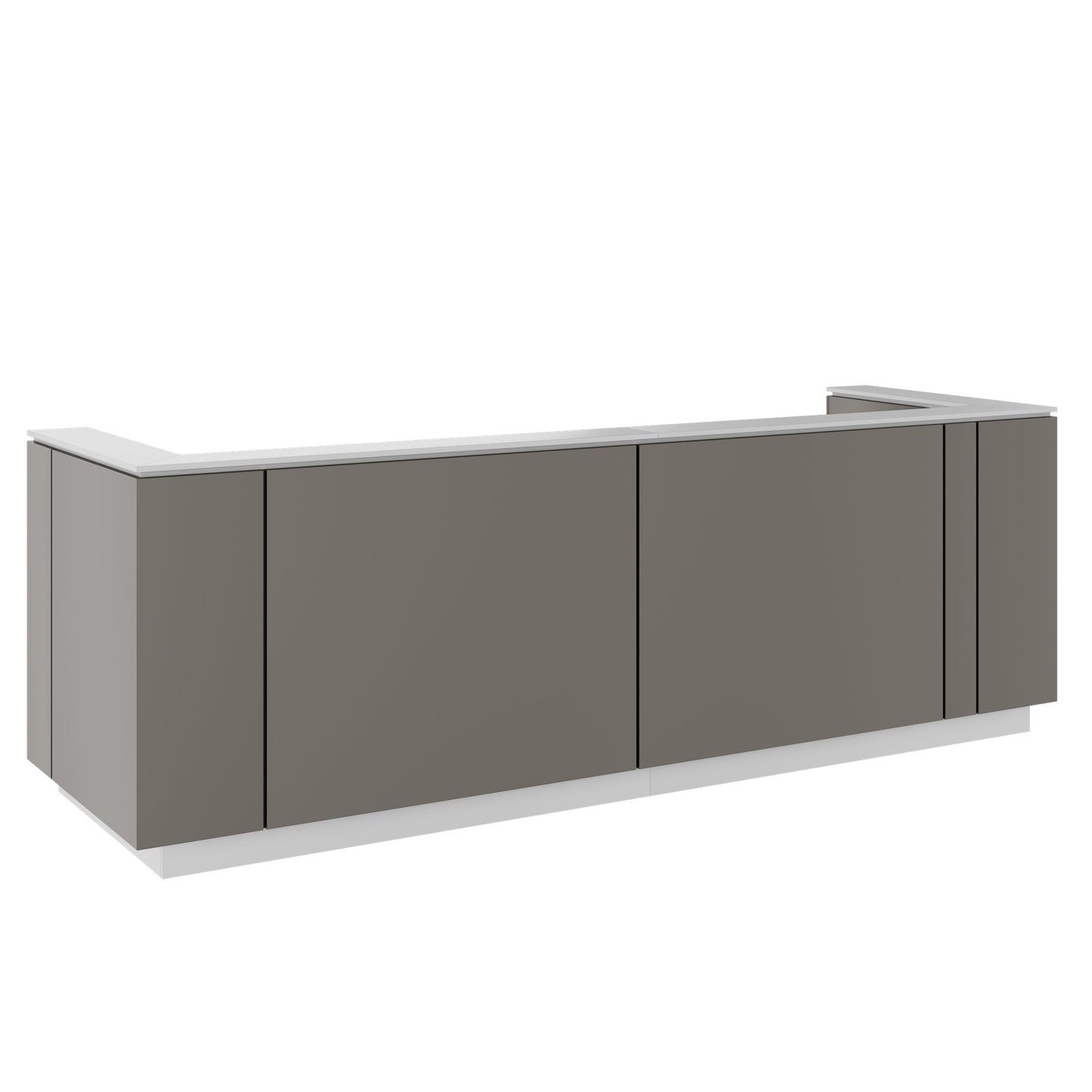 ICE Contatore della reception | 3214 x 1022 mm, grigio cubanite