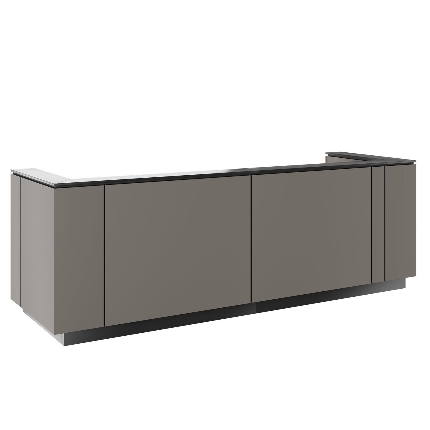 ICE Contatore della reception | 3214 x 1022 mm, grigio cubanite
