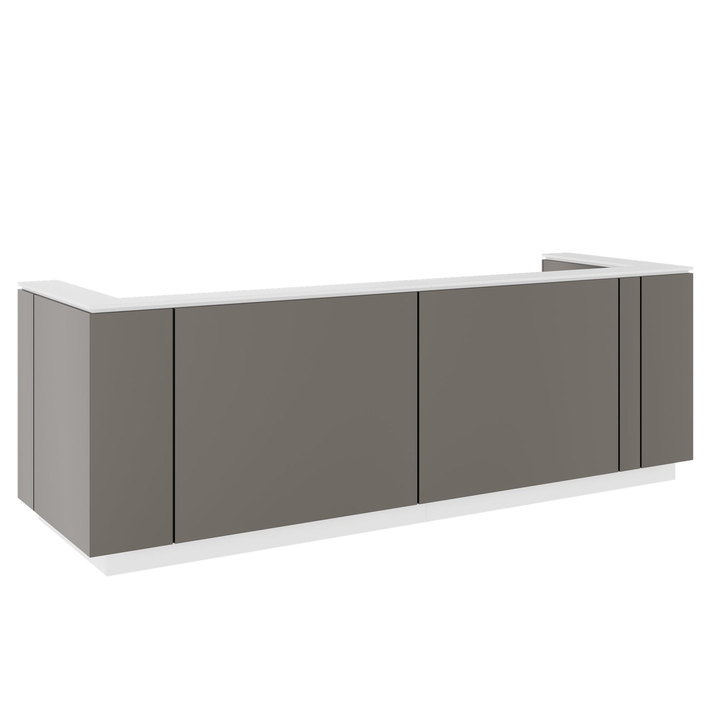 ICE Contatore della reception | 3214 x 1022 mm, grigio cubanite