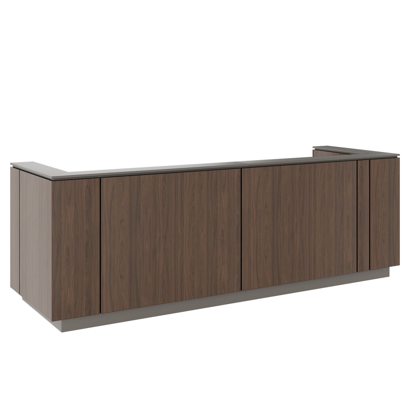 ICE reception desk | 3214 x 1022 mm, walnut