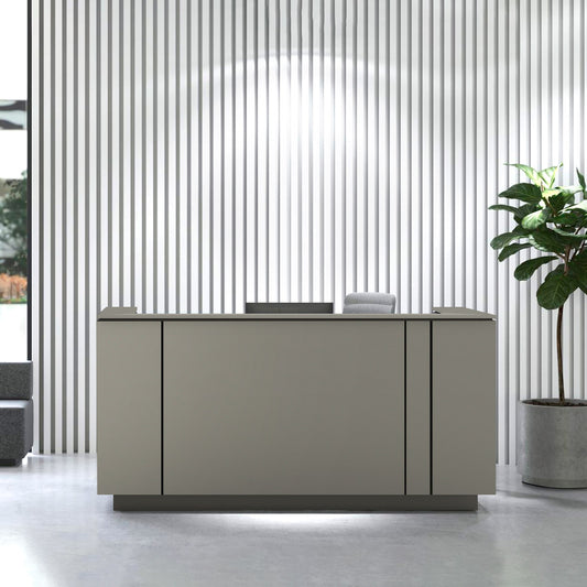 ICE reception desk | 2204 x 1022 mm, Cubanite gray