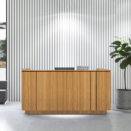 ICE reception desk | 2204 x 1022 mm, oak veneer