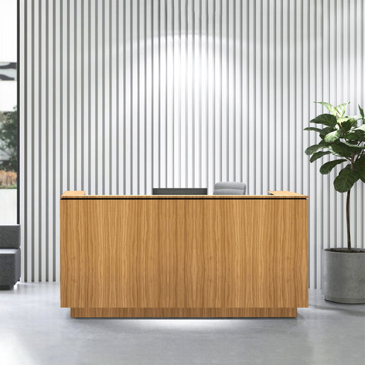 ICE reception desk | 2204 x 1022 mm, oak veneer