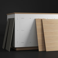 ICE reception desk | 3214 x 1022 mm, oak veneer