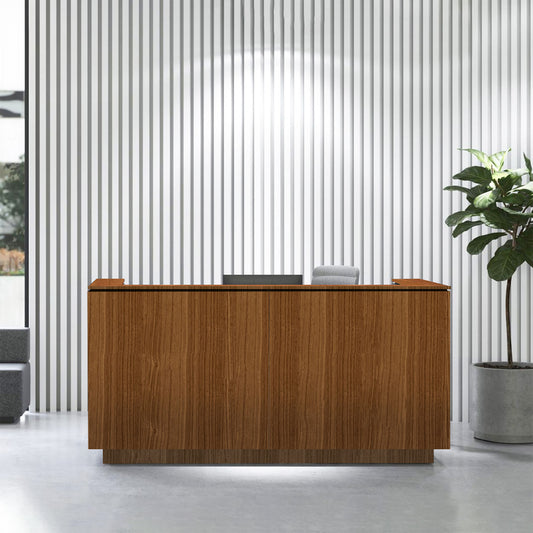 ICE reception desk | 2204 x 1022 mm, walnut veneer