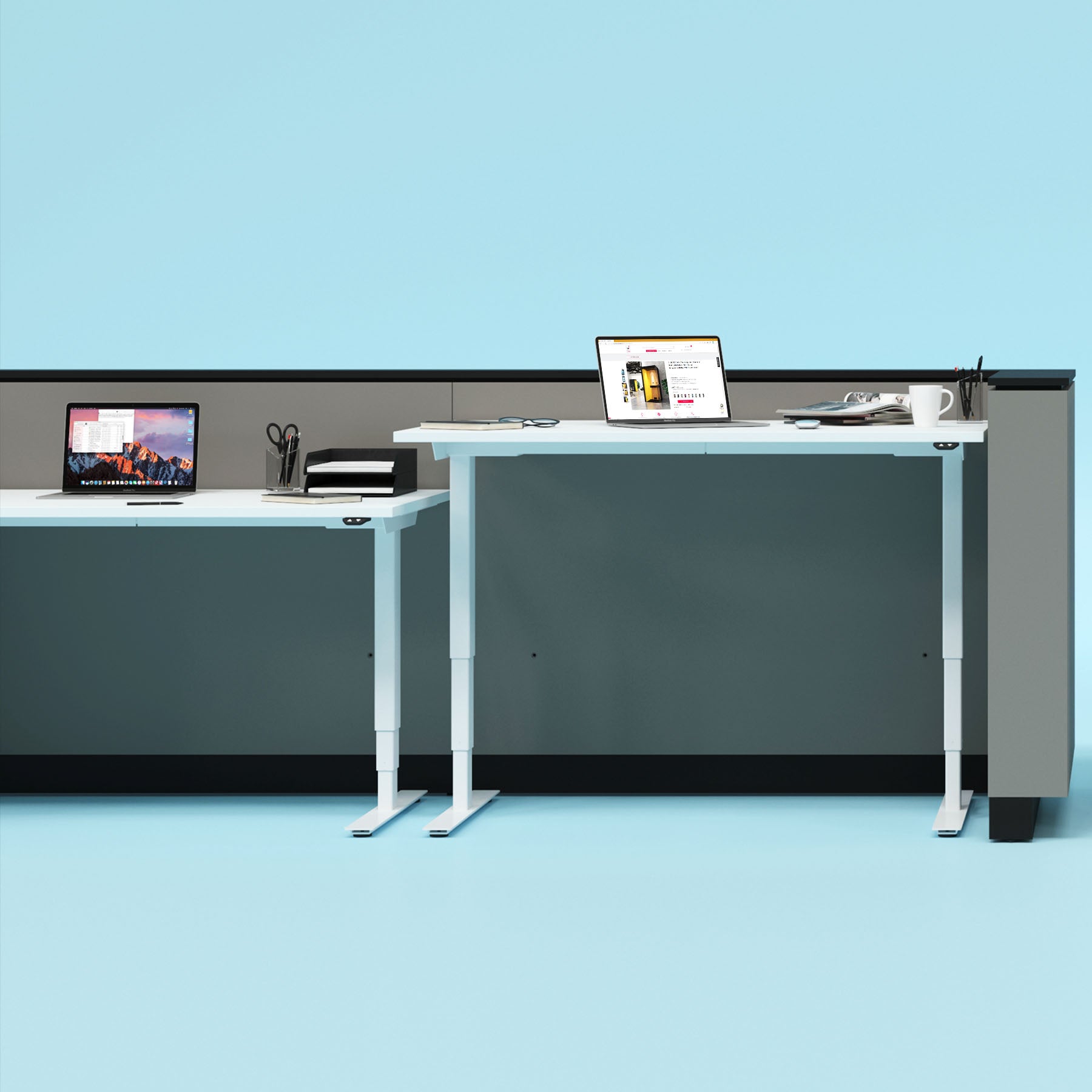 ICE Contatore della reception | 2204 x 1022 mm, grigio perla