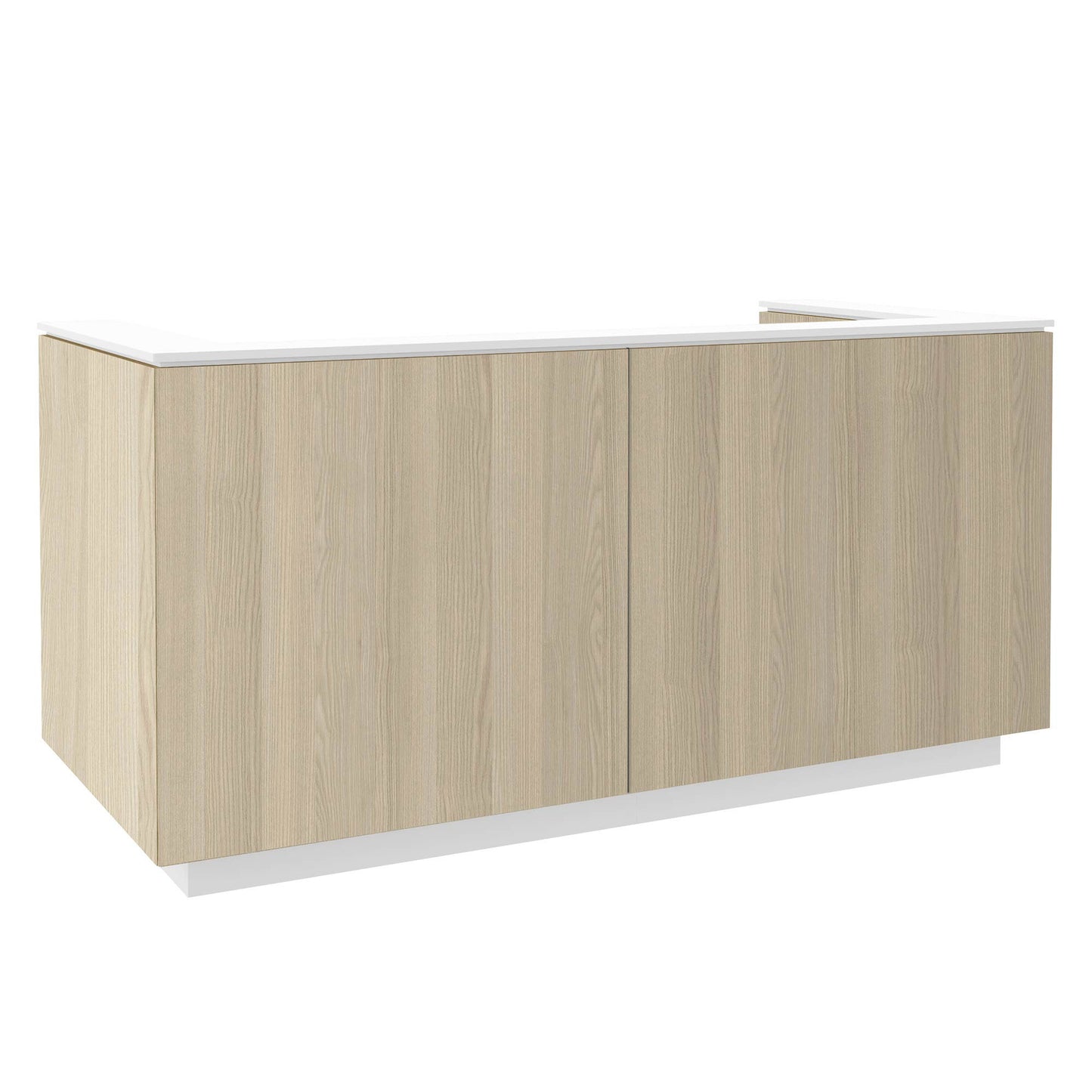 ICE reception desk | 2204 x 1022 mm, sand ash